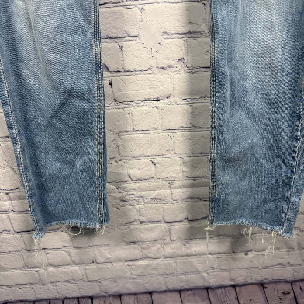 Zara Straight Leg Frayed Hem Jeans Size 34 - Picture 2 of 6